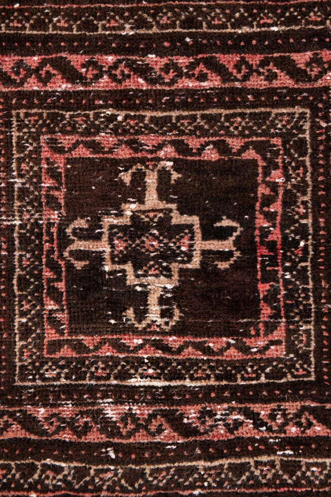 2' 6 x 6' 8 Hand Knotted Ultra Vintage Persian Wool Runner Rug