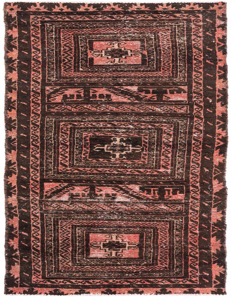 Detail image of 2' 6 x 6' 8 Hand Knotted Ultra Vintage Persian Wool Runner Rug