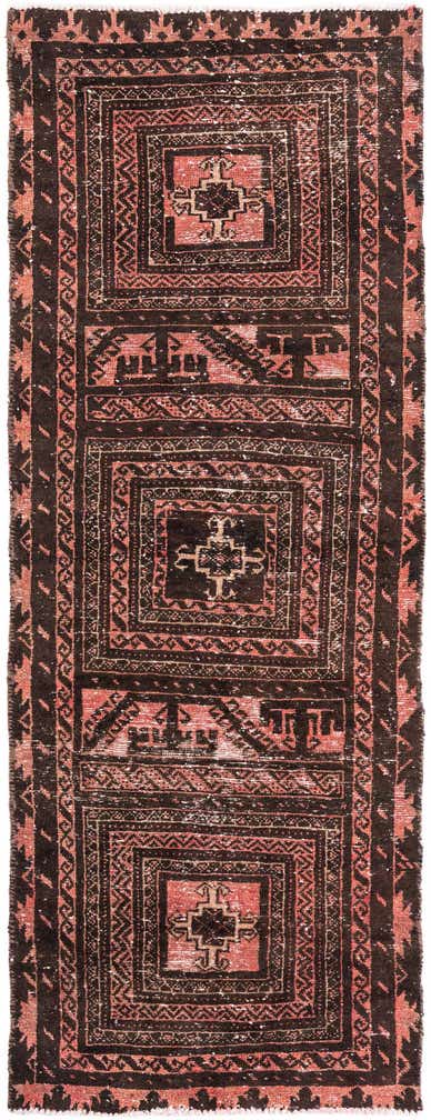 2' 6 x 6' 8 Hand Knotted Ultra Vintage Persian Wool Runner Rug