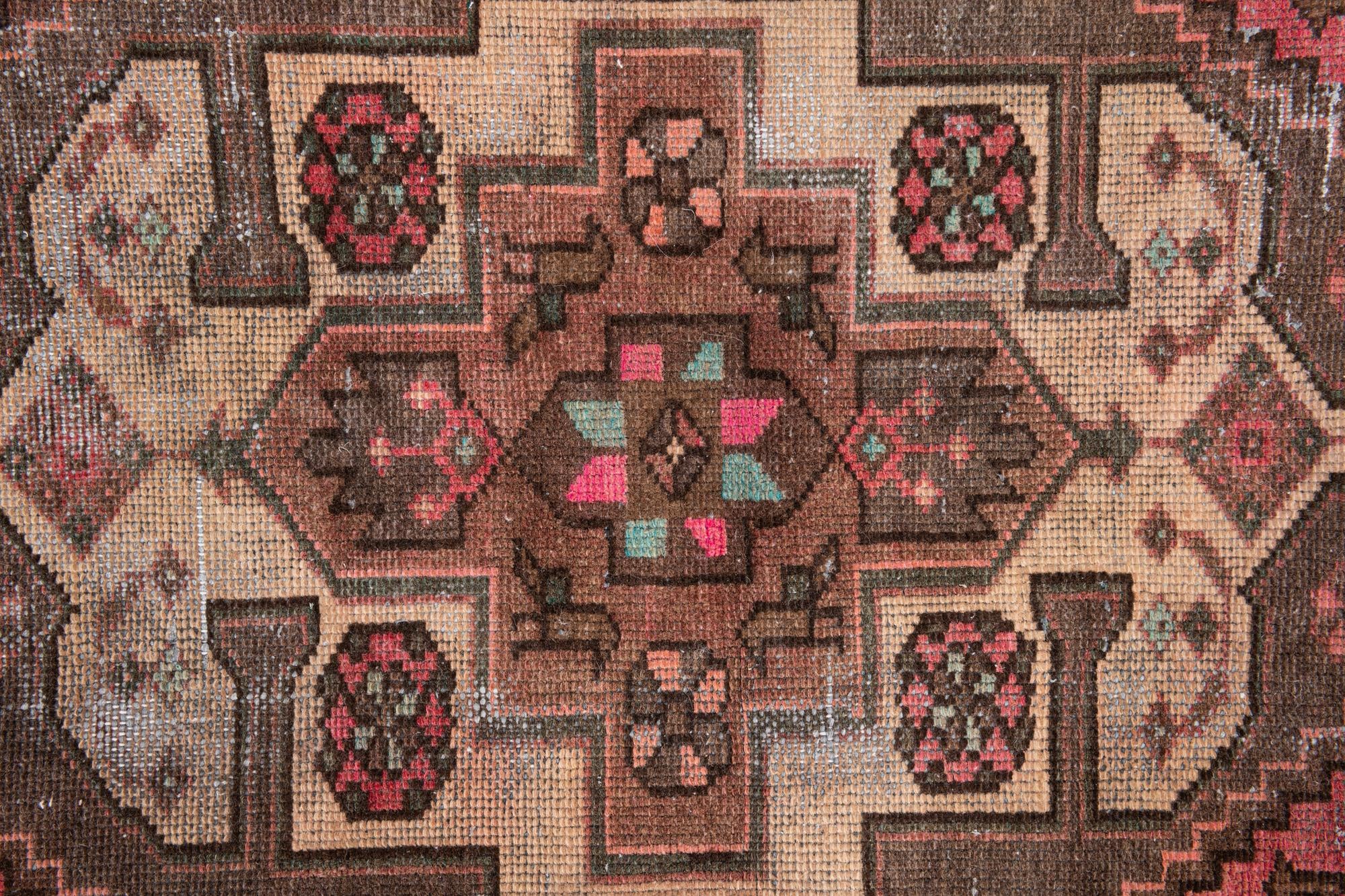 3' 2 x 6' 4 Hand Knotted Ultra Vintage Persian Wool Runner Rug