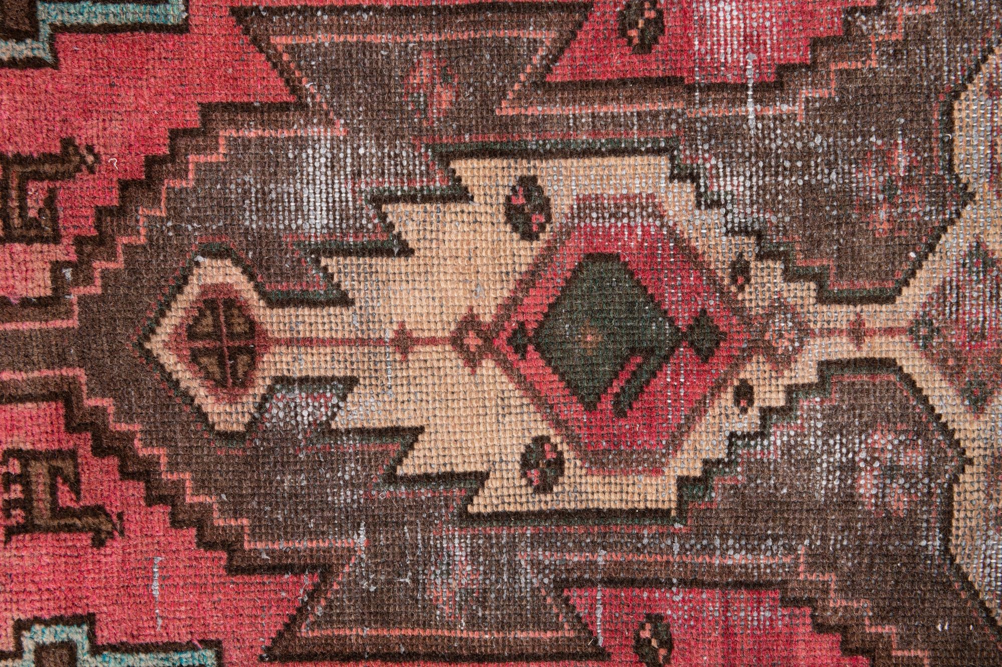 3' 2 x 6' 4 Hand Knotted Ultra Vintage Persian Wool Runner Rug