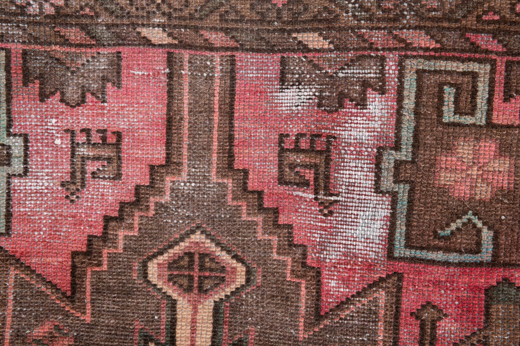 3' 2 x 6' 4 Hand Knotted Ultra Vintage Persian Wool Runner Rug