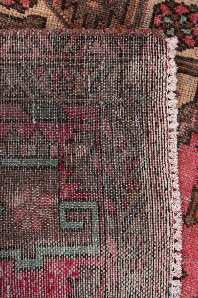 3' 2 x 6' 4 Hand Knotted Ultra Vintage Persian Wool Runner Rug