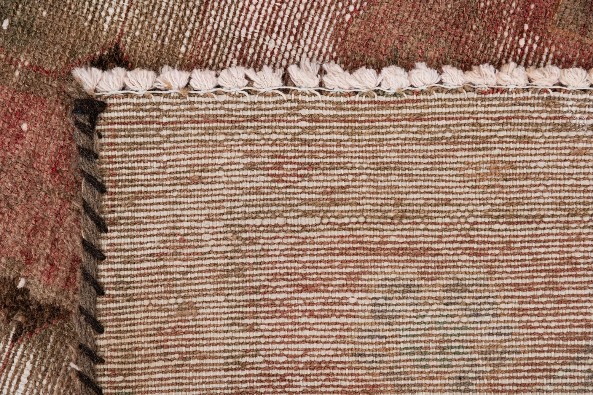 3' 7 x 7' 3 Hand Knotted Ultra Vintage Persian Wool Runner Rug