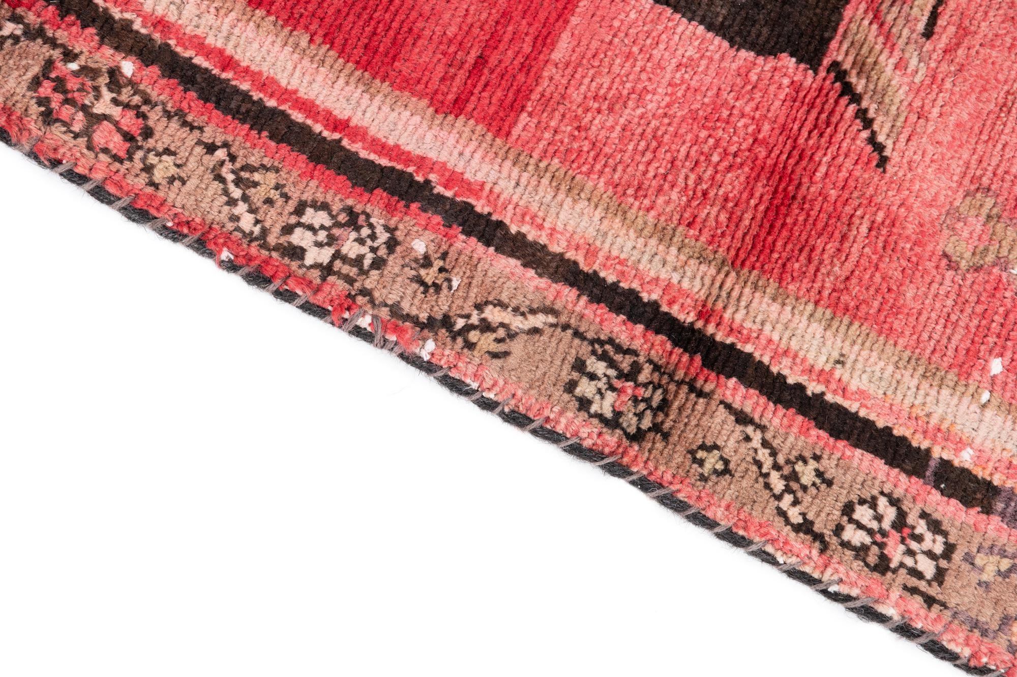 3' 9 x 9' Hand Knotted Ultra Vintage Persian Wool Runner Rug