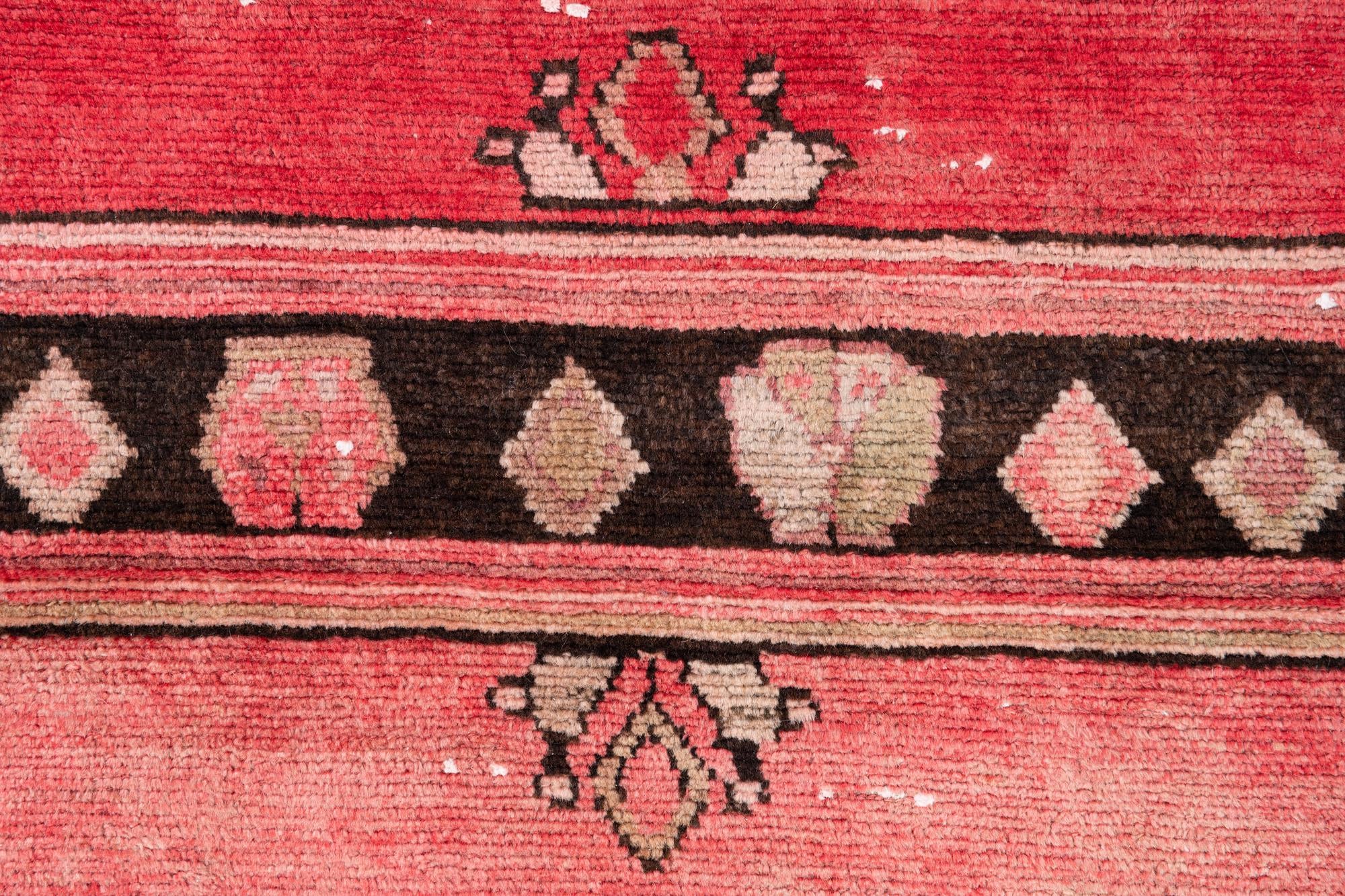 3' 9 x 9' Hand Knotted Ultra Vintage Persian Wool Runner Rug