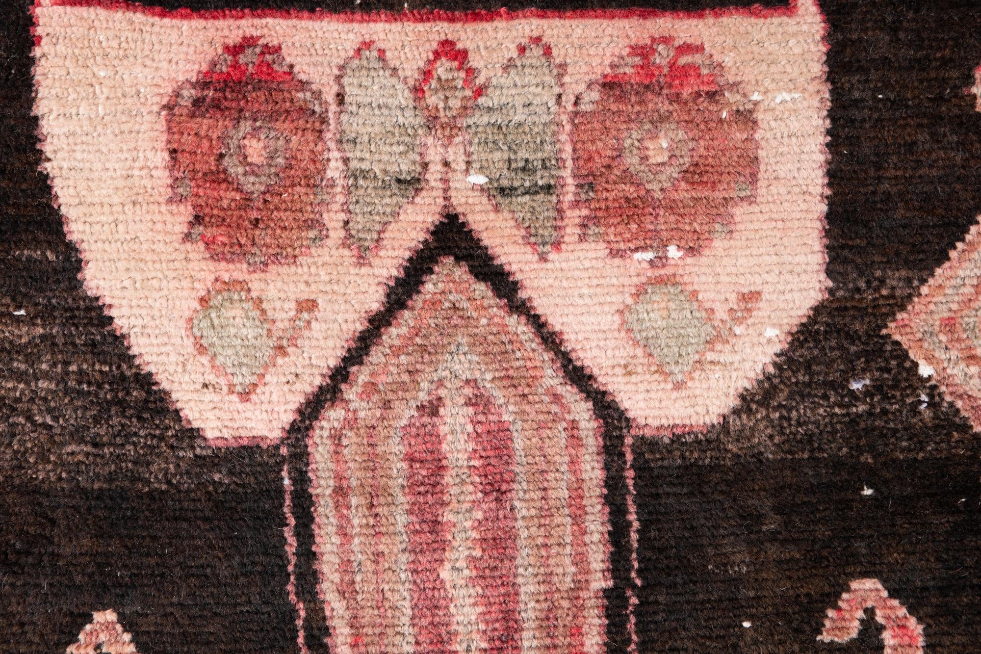 3' 9 x 9' Hand Knotted Ultra Vintage Persian Wool Runner Rug