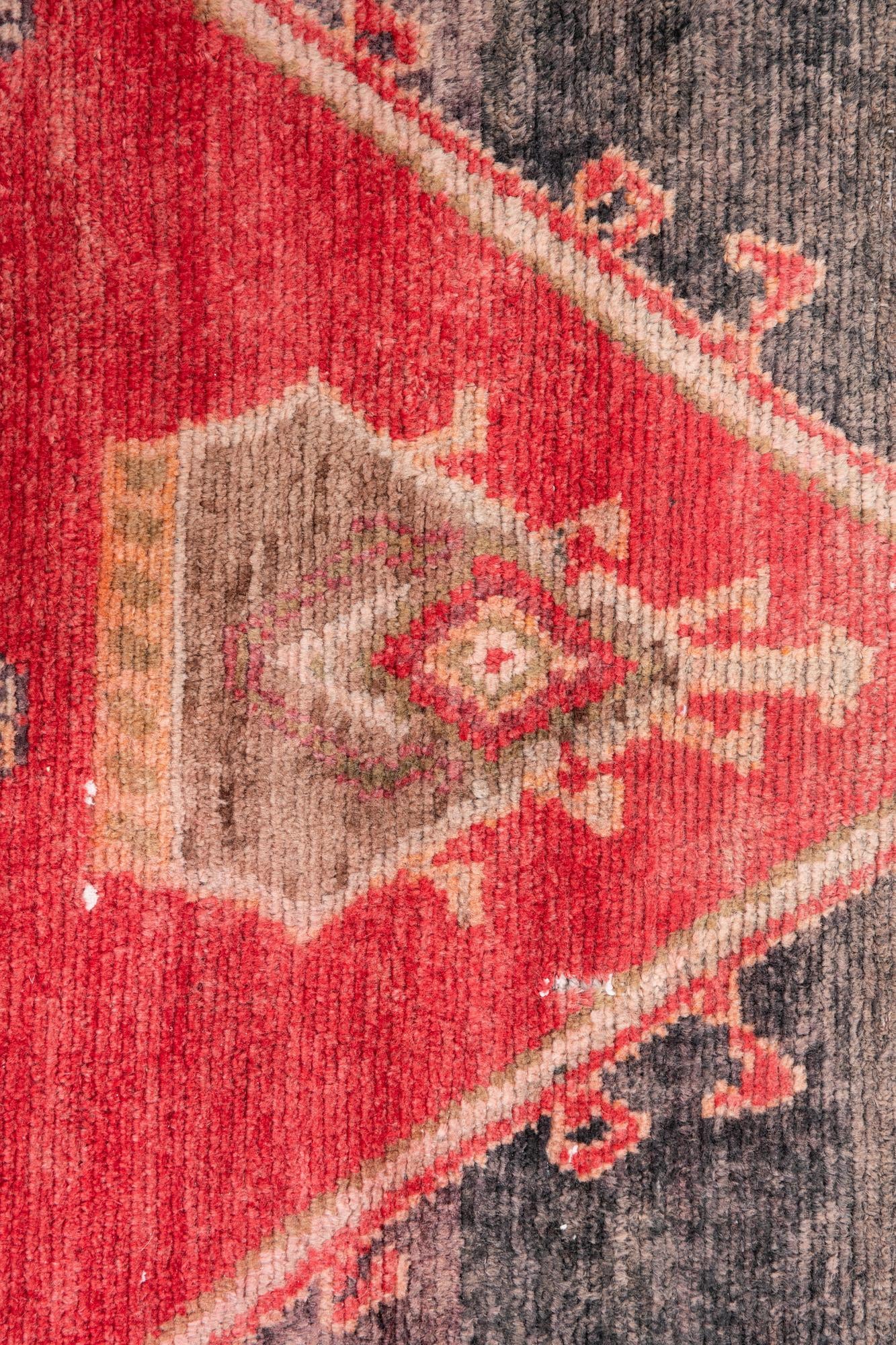 3' 9 x 9' Hand Knotted Ultra Vintage Persian Wool Runner Rug
