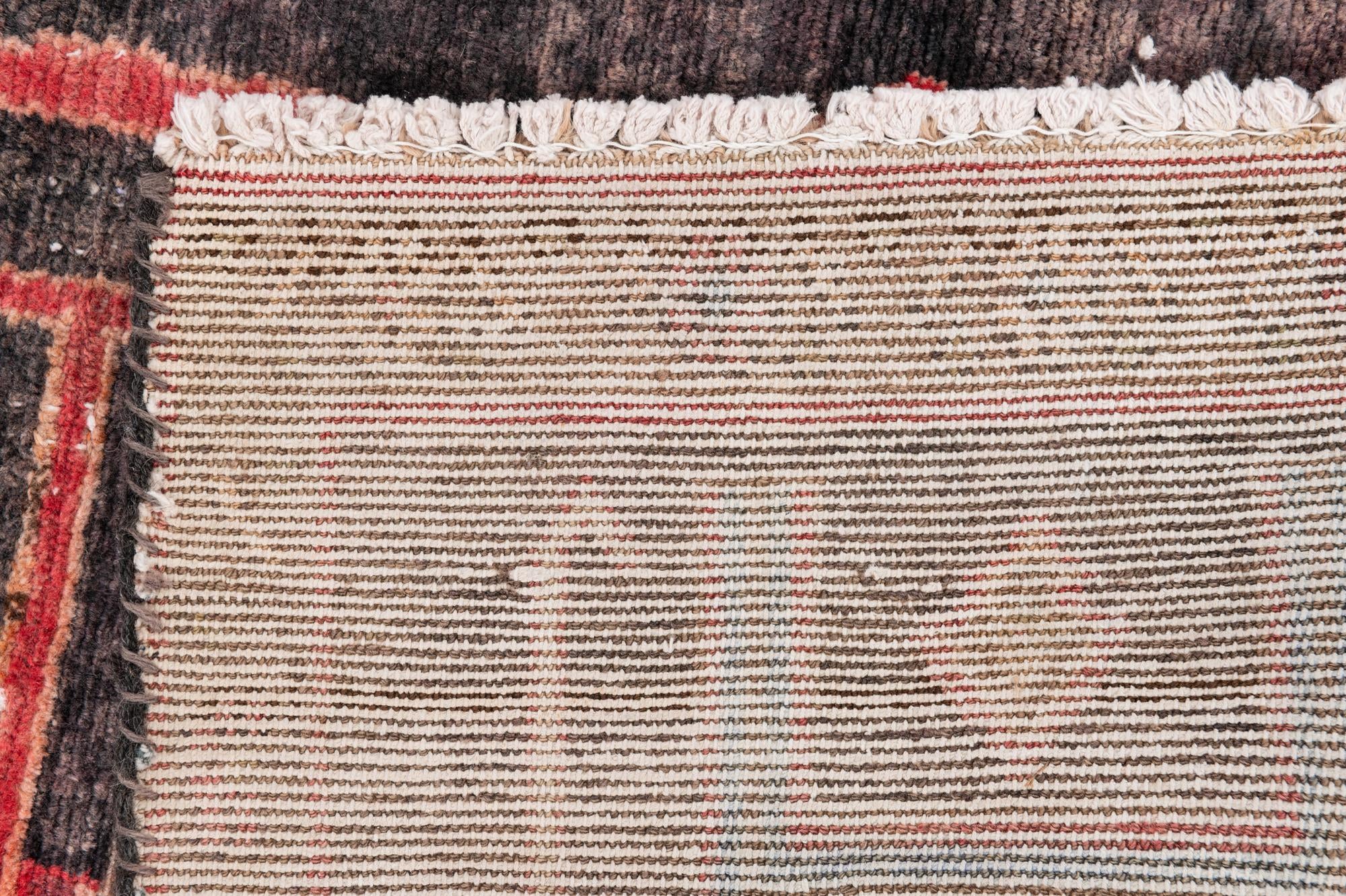 3' 9 x 9' Hand Knotted Ultra Vintage Persian Wool Runner Rug