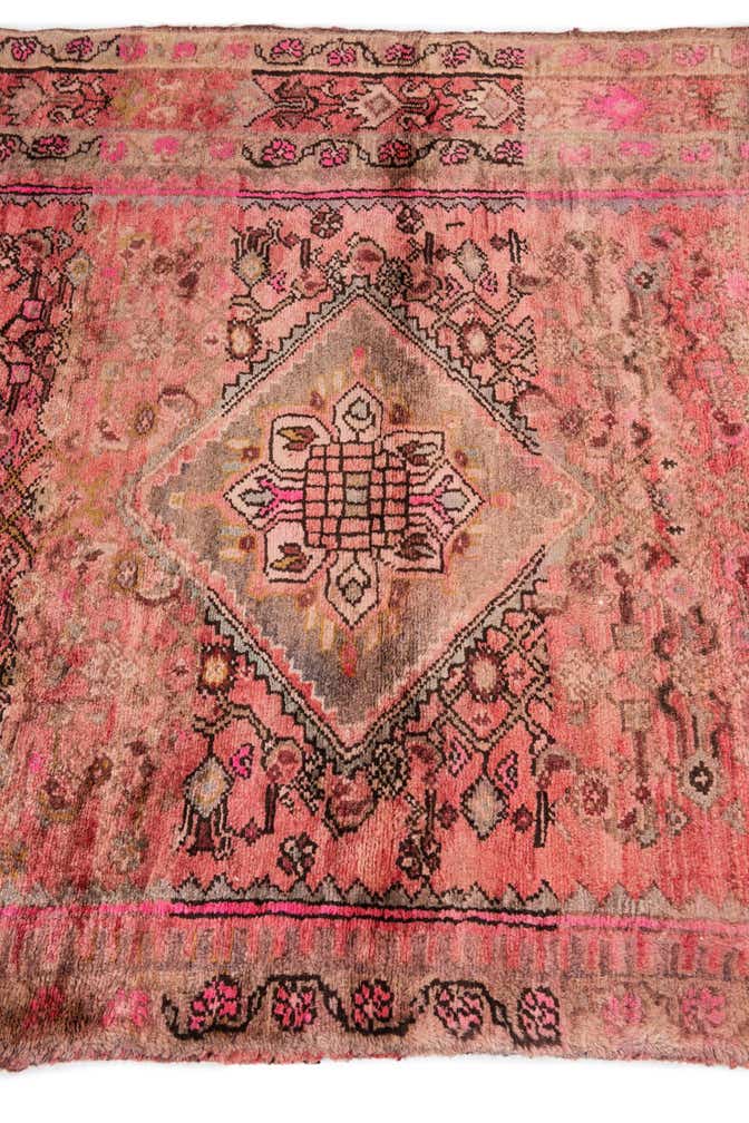 115cm x 320cm Handgeknoopt Ultra Vintage Perzisch Wol Loper Vloerkleed