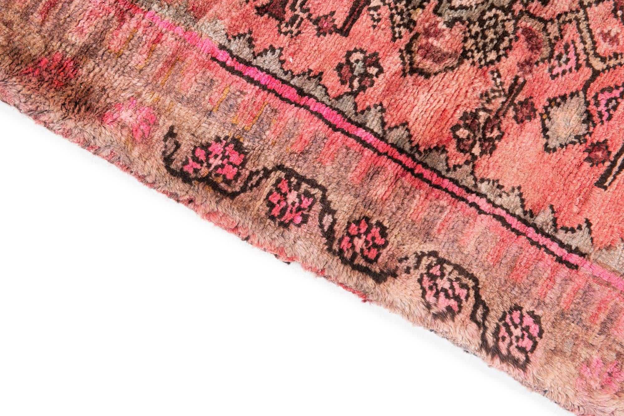 3' 9 x 10' 5 Hand Knotted Ultra Vintage Persian Wool Runner Rug