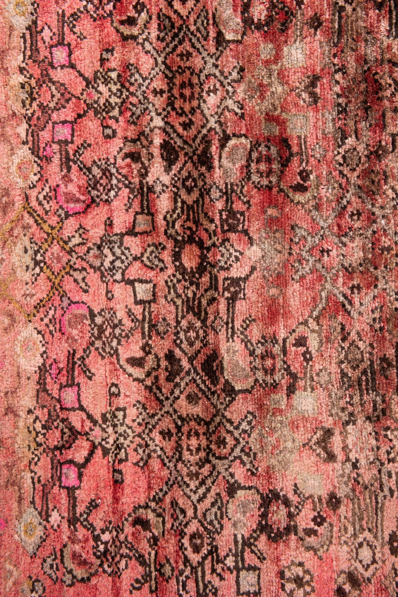 3' 9 x 10' 5 Hand Knotted Ultra Vintage Persian Wool Runner Rug
