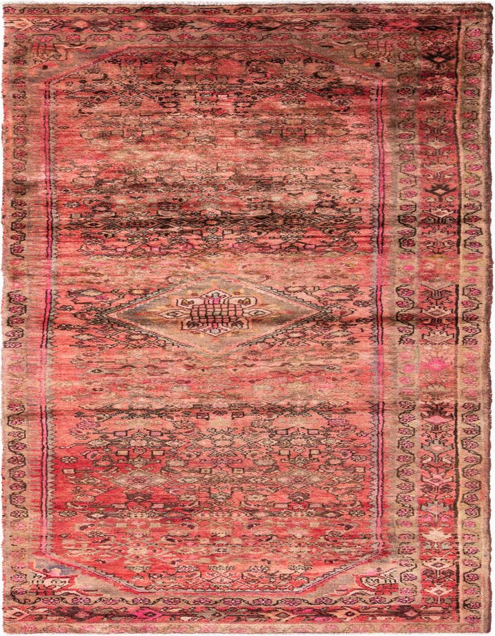 Detail image of 3' 9 x 10' 5 Hand Knotted Ultra Vintage Persian Wool Runner Rug