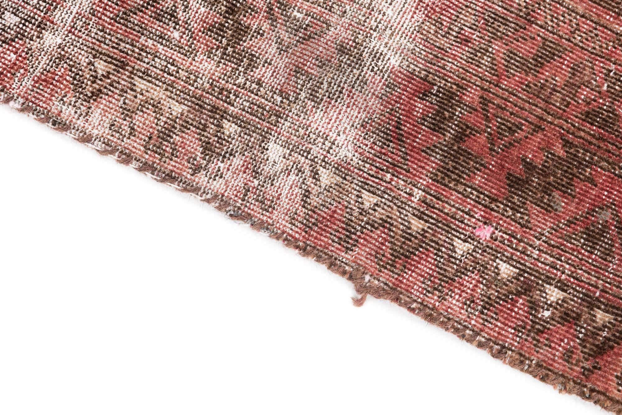 3' 4 x 6' 10 Hand Knotted Ultra Vintage Persian Wool Runner Rug