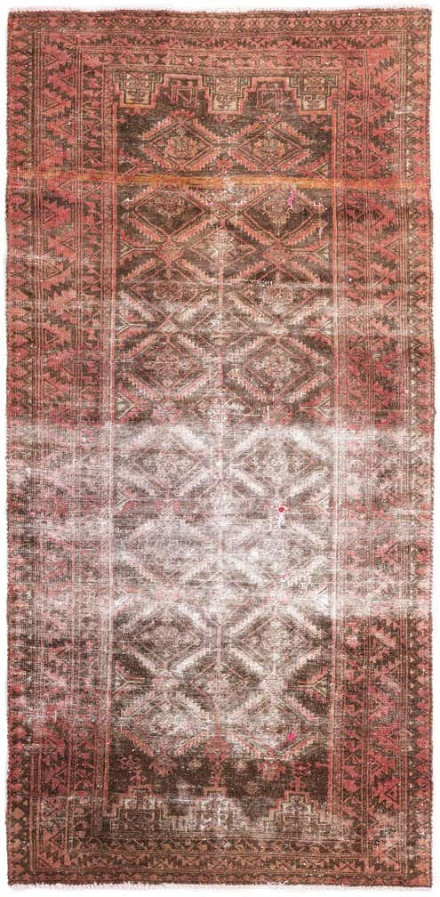 3' 4 x 6' 10 Hand Knotted Ultra Vintage Persian Wool Runner Rug