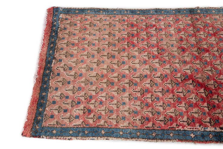 Detail image of 2' 5 x 6' 8 Hand Knotted Ultra Vintage Persian Wool Runner Rug