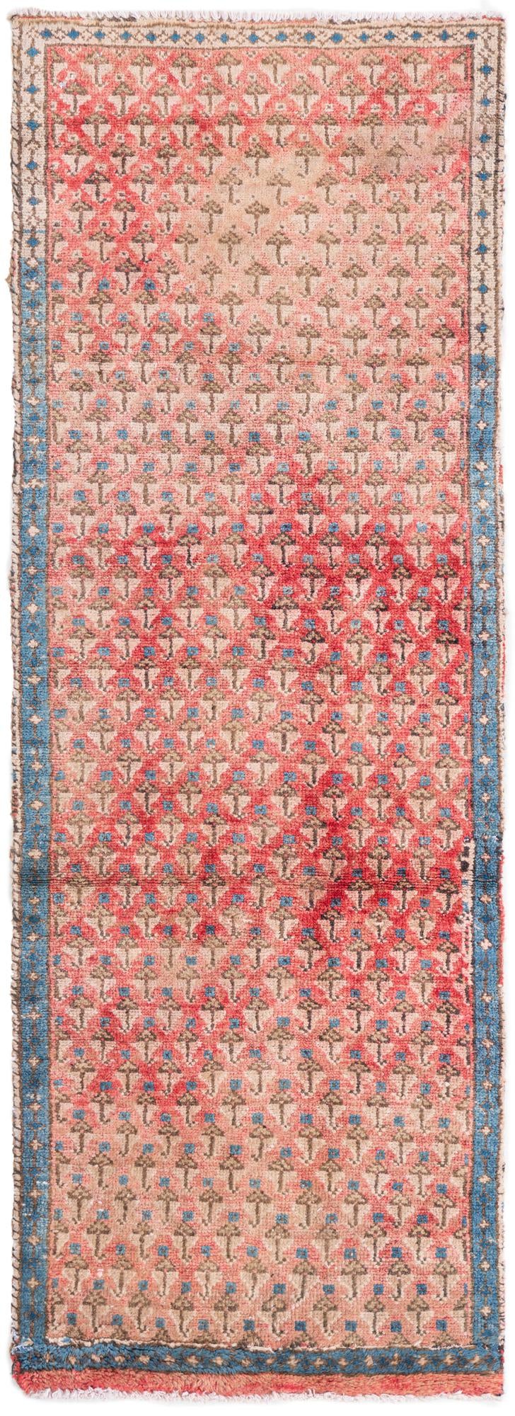 2' 5 x 6' 8 Hand Knotted Ultra Vintage Persian Wool Runner Rug