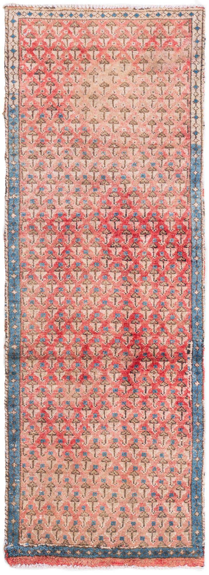 2' 5 x 6' 8 Hand Knotted Ultra Vintage Persian Wool Runner Rug