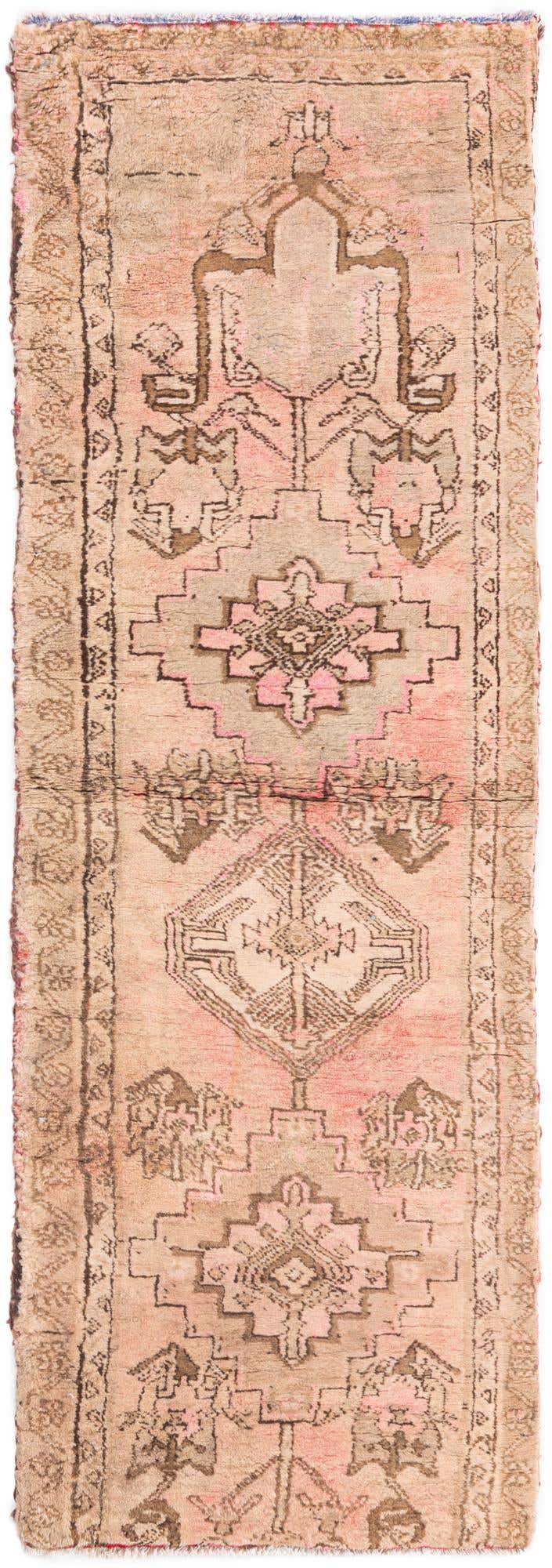 2' 3 x 7' 2 Hand Knotted Ultra Vintage Persian Wool Runner Rug