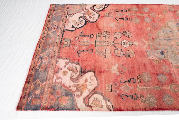 Detail image of 4' 1 x 9' 8 Hand Knotted Ultra Vintage Persian Wool Runner Rug