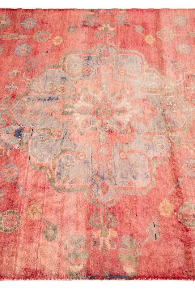 Detail image of 4' 1 x 9' 8 Hand Knotted Ultra Vintage Persian Wool Runner Rug