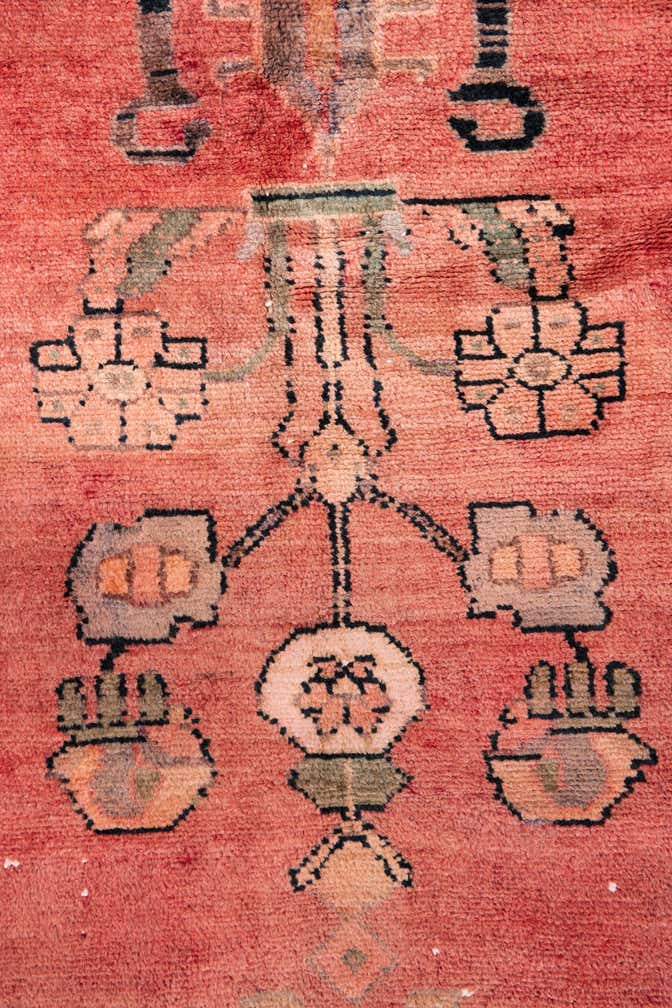 4' 1 x 9' 8 Hand Knotted Ultra Vintage Persian Wool Runner Rug