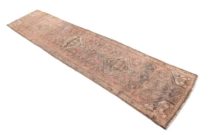 70cm x 310cm anudado a mano Ultra Vintage Alfombra Persa Lana Pasillera