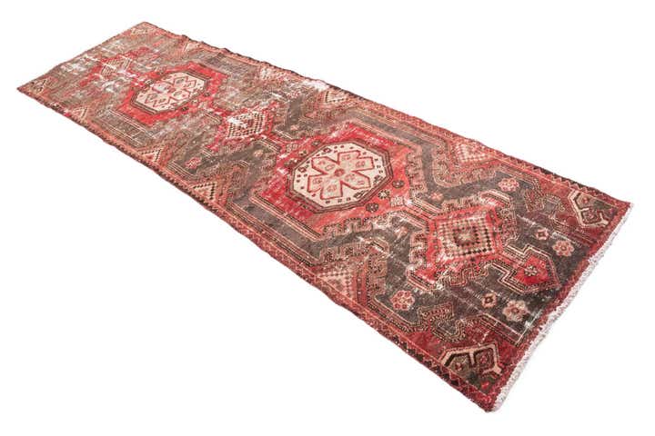 2' 10 x 9' 6 Hand Knotted Ultra Vintage Persian Wool Runner Rug