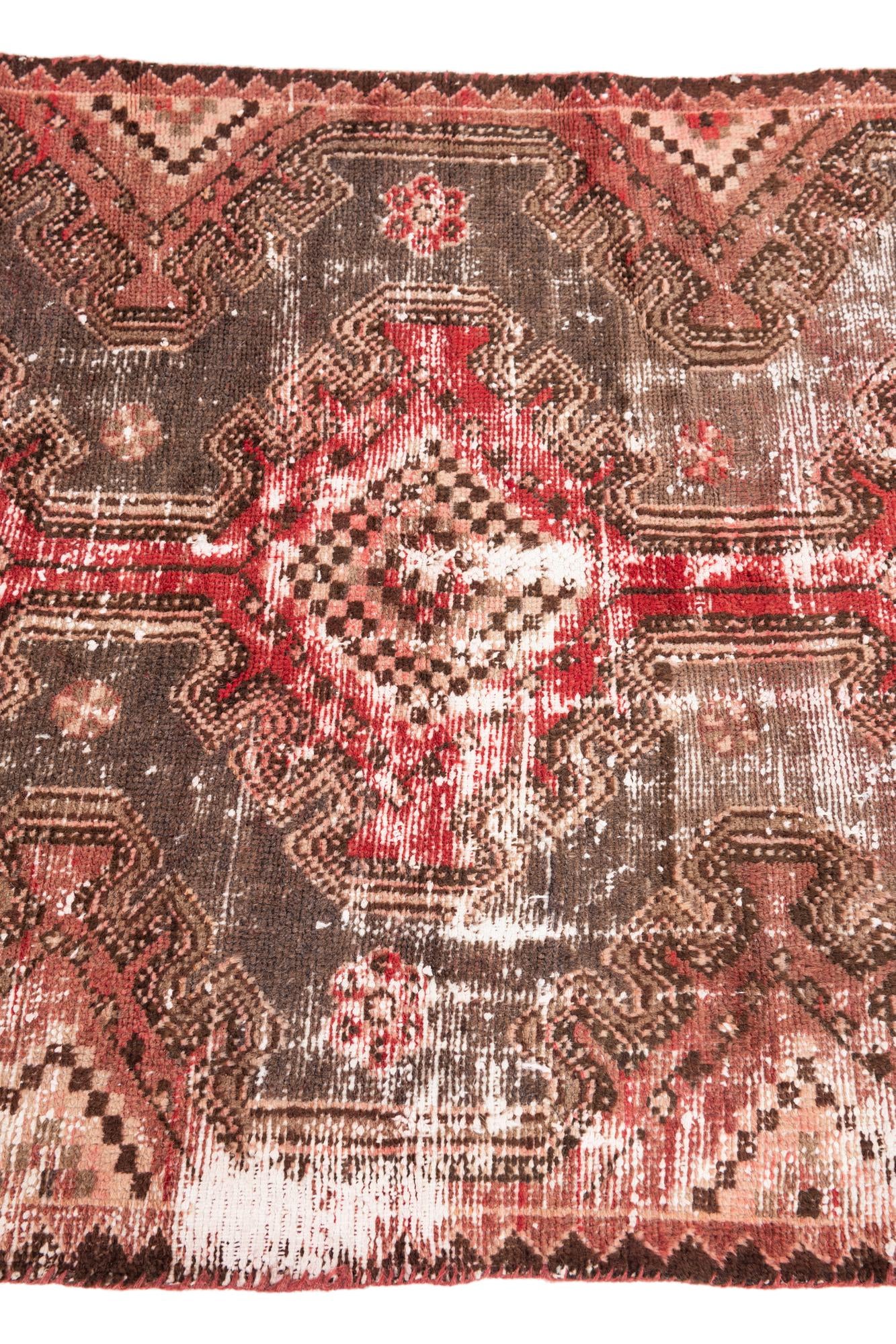 2' 10 x 9' 6 Hand Knotted Ultra Vintage Persian Wool Runner Rug