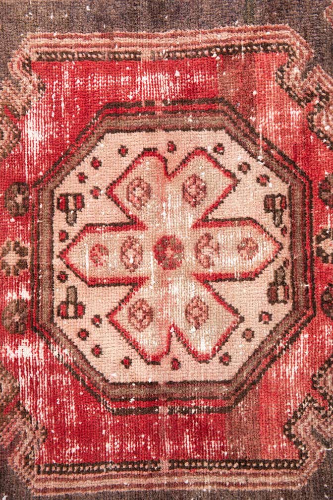 2' 10 x 9' 6 Hand Knotted Ultra Vintage Persian Wool Runner Rug