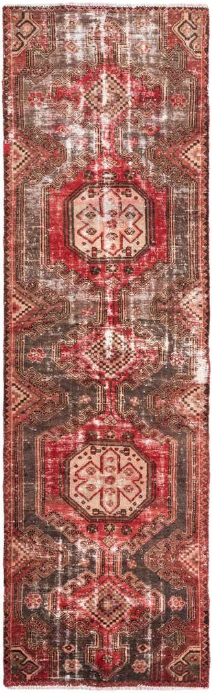 2' 10 x 9' 6 Hand Knotted Ultra Vintage Persian Wool Runner Rug