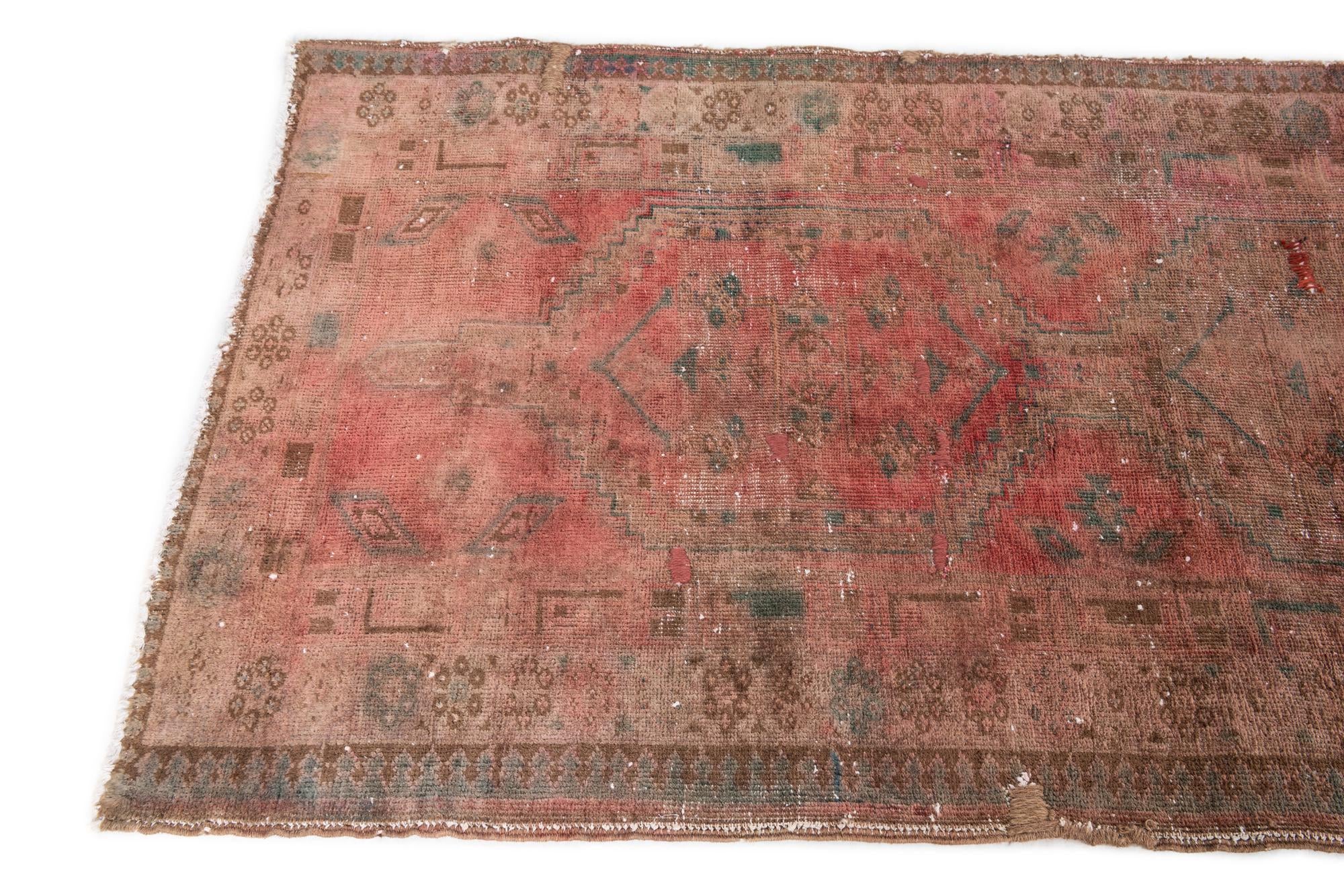 3' 2 x 9' 2 Hand Knotted Ultra Vintage Persian Wool Runner Rug