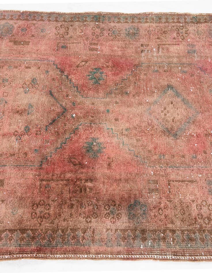 Detail image of 3' 2 x 9' 2  Hand Knotted Ultra Vintage Persian Wool Runner Rug