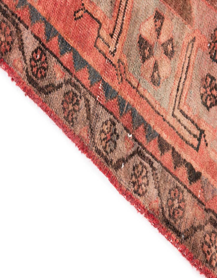 Detail image of 3' 4 x 7' 9  Hand Knotted Ultra Vintage Persian Wool Runner Rug