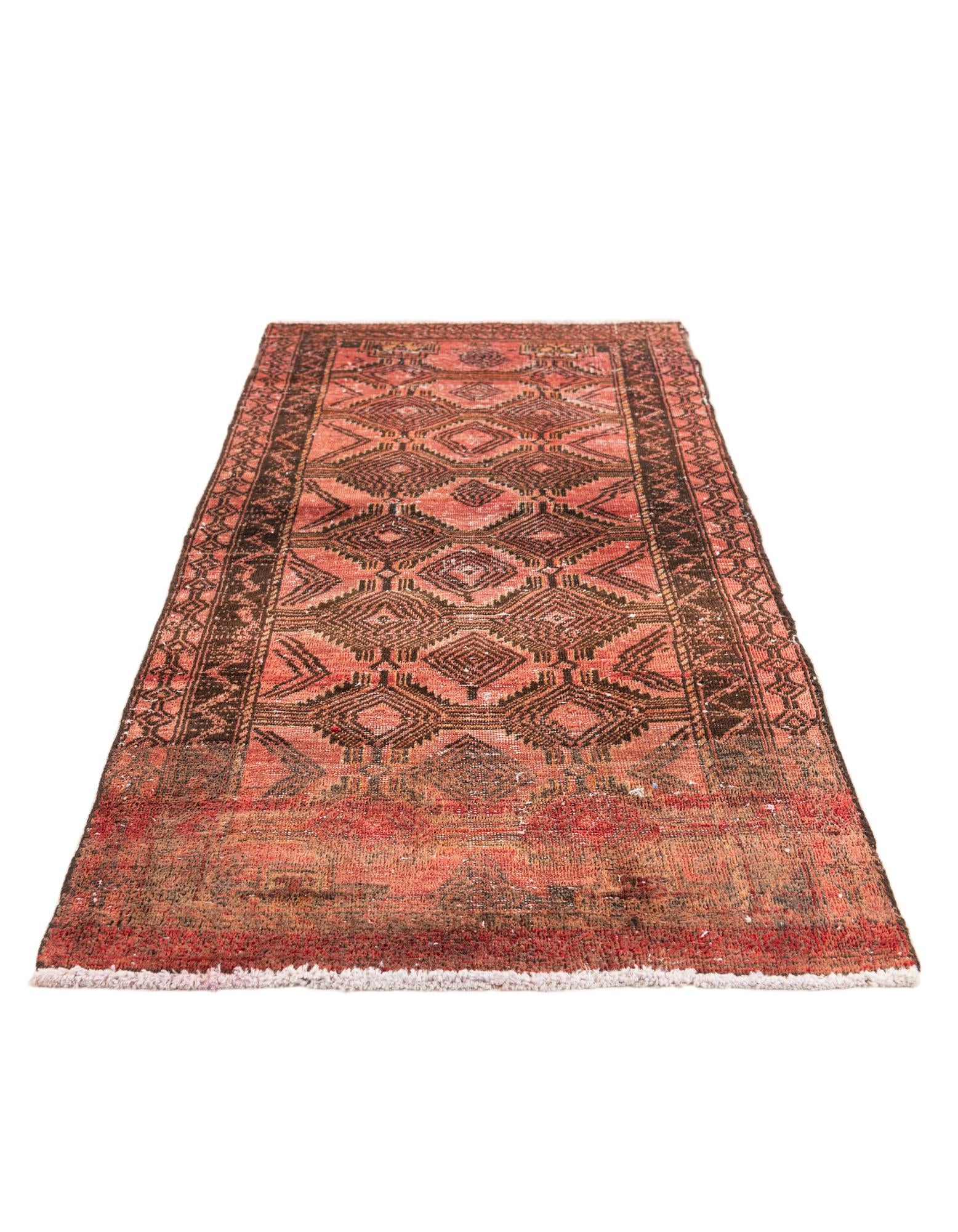 2' 4 x 4' 9 Hand Knotted Ultra Vintage Persian Wool Runner Rug