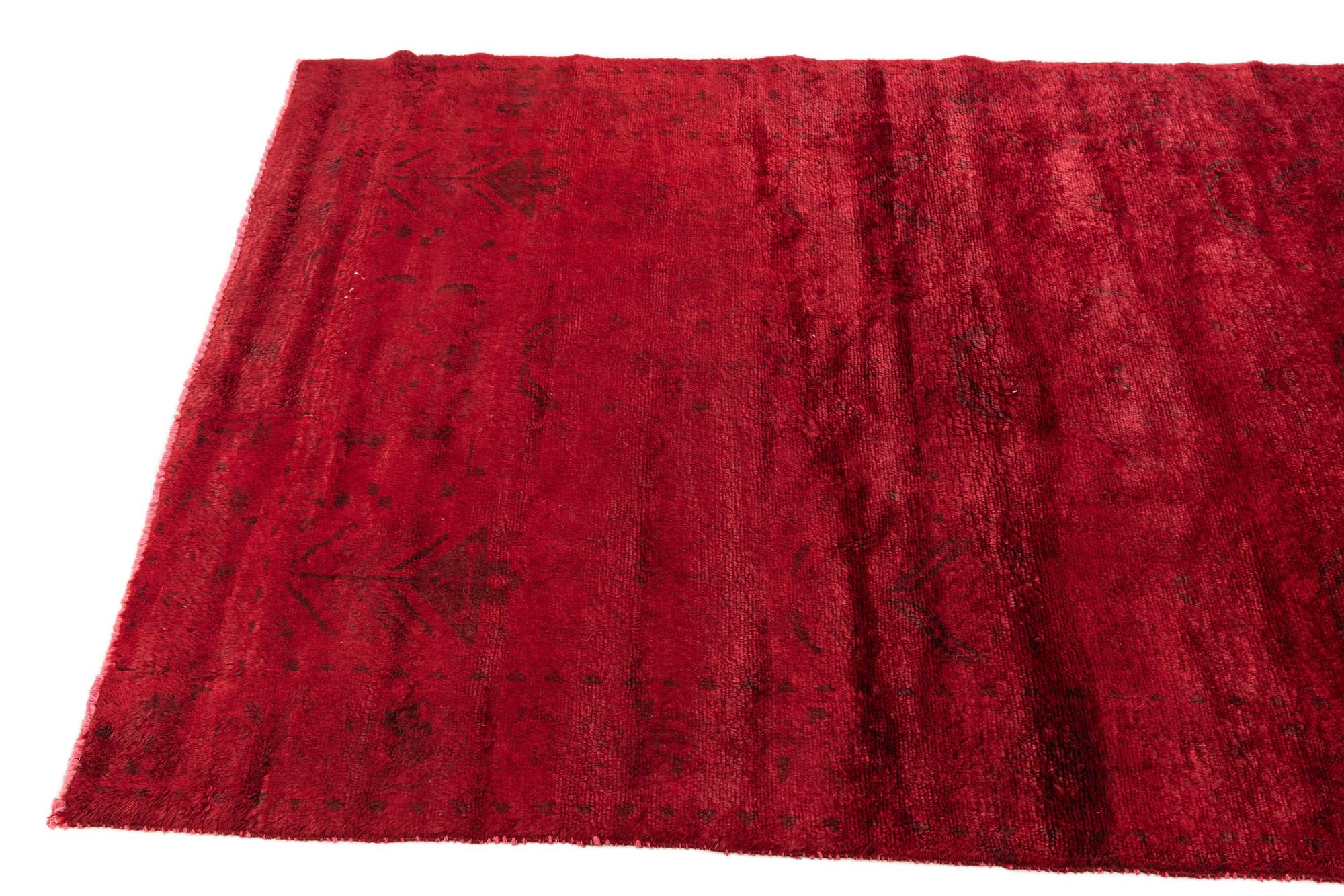 3' 6 x 8' 10 Hand Knotted Ultra Vintage Persian Wool Runner Rug