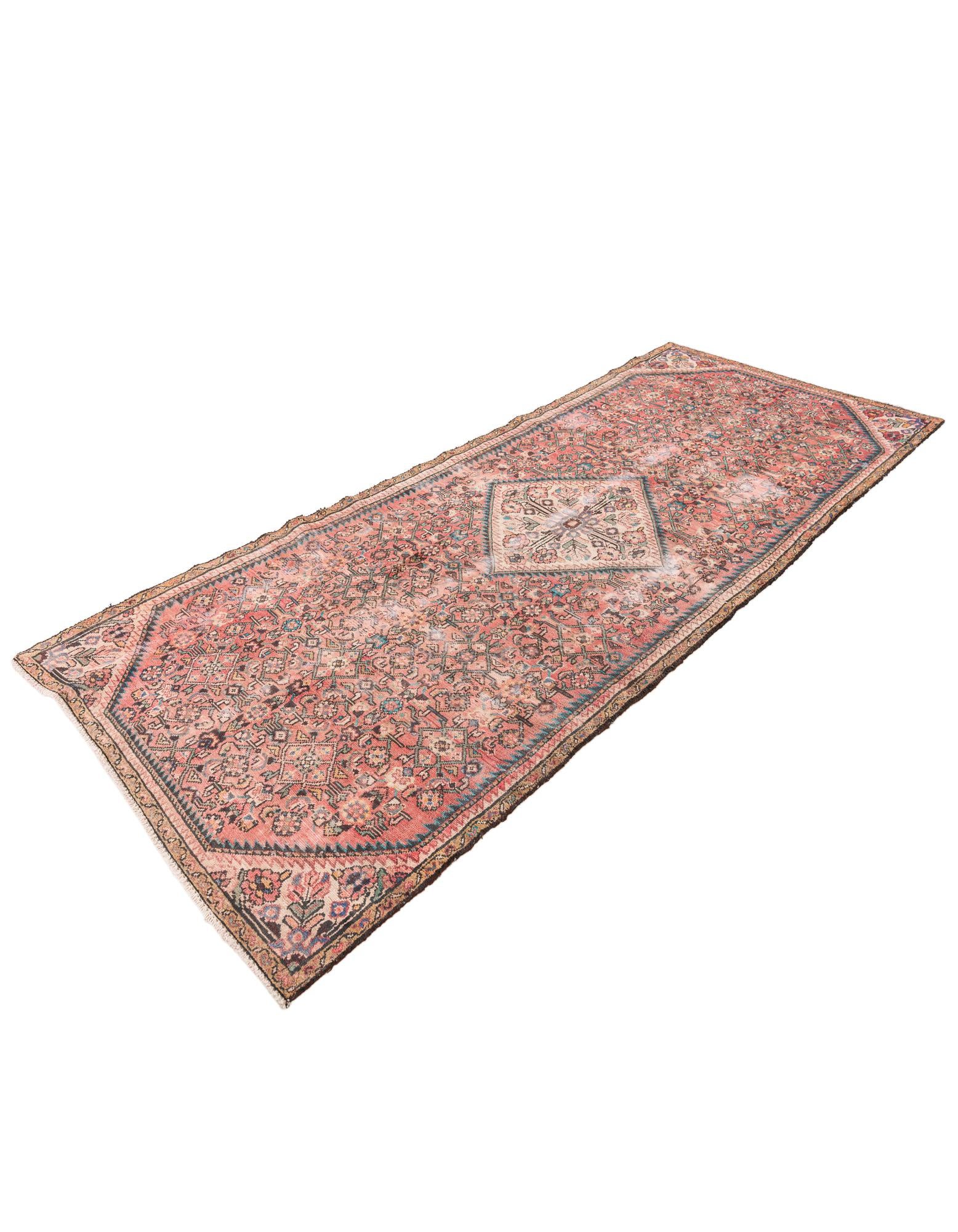 3' 9 x 9' Hand Knotted Ultra Vintage Persian Wool Runner Rug