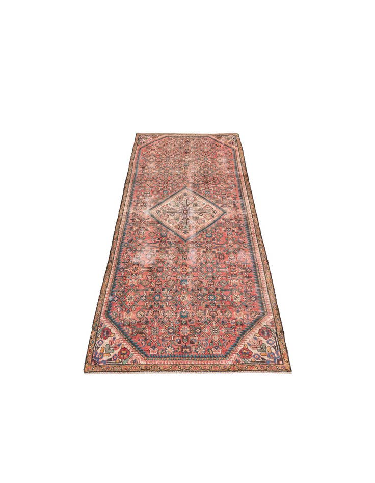 Detail image of 3' 9 x 9' Hand Knotted Ultra Vintage Persian Wool Runner Rug