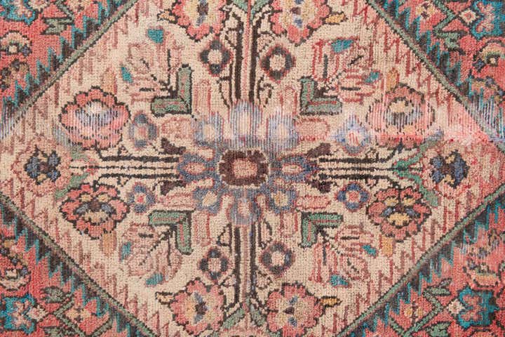 3' 9 x 9' Hand Knotted Ultra Vintage Persian Wool Runner Rug