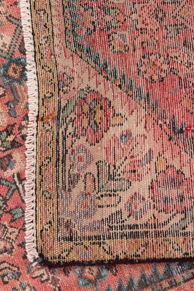 3' 9 x 9' Hand Knotted Ultra Vintage Persian Wool Runner Rug