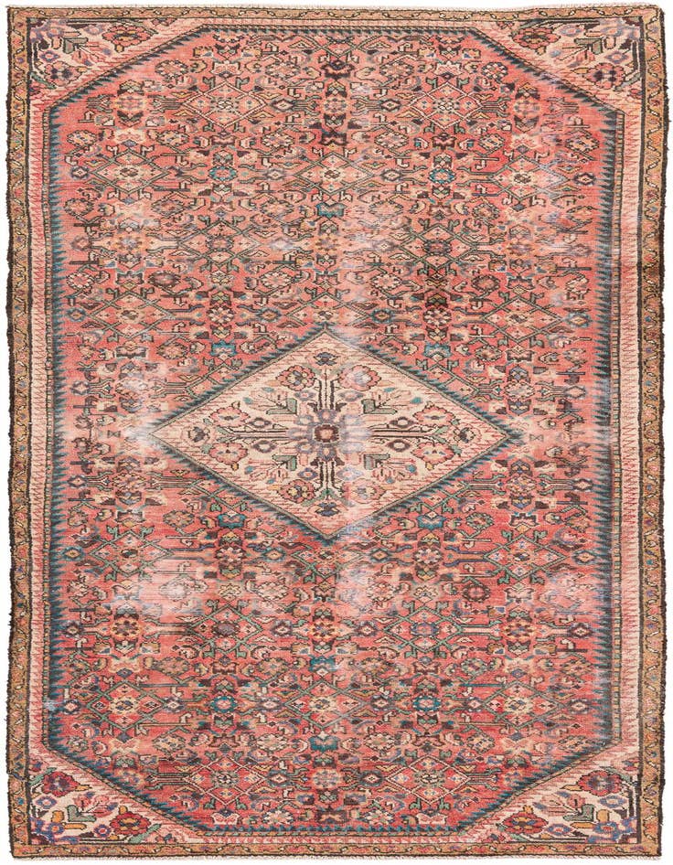 Detail image of 3' 9 x 9' Hand Knotted Ultra Vintage Persian Wool Runner Rug