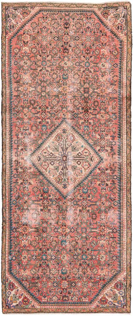3' 9 x 9' Hand Knotted Ultra Vintage Persian Wool Runner Rug