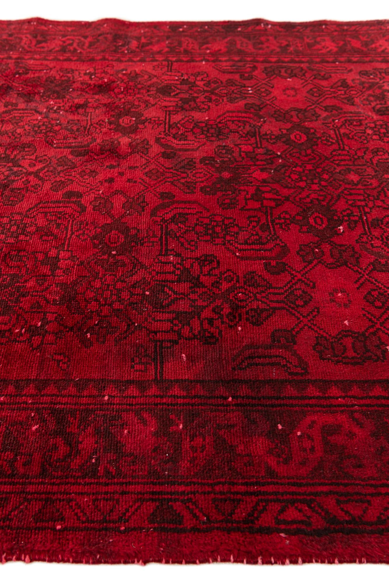 3' 9 x 9' 5 Hand Knotted Ultra Vintage Persian Wool Runner Rug