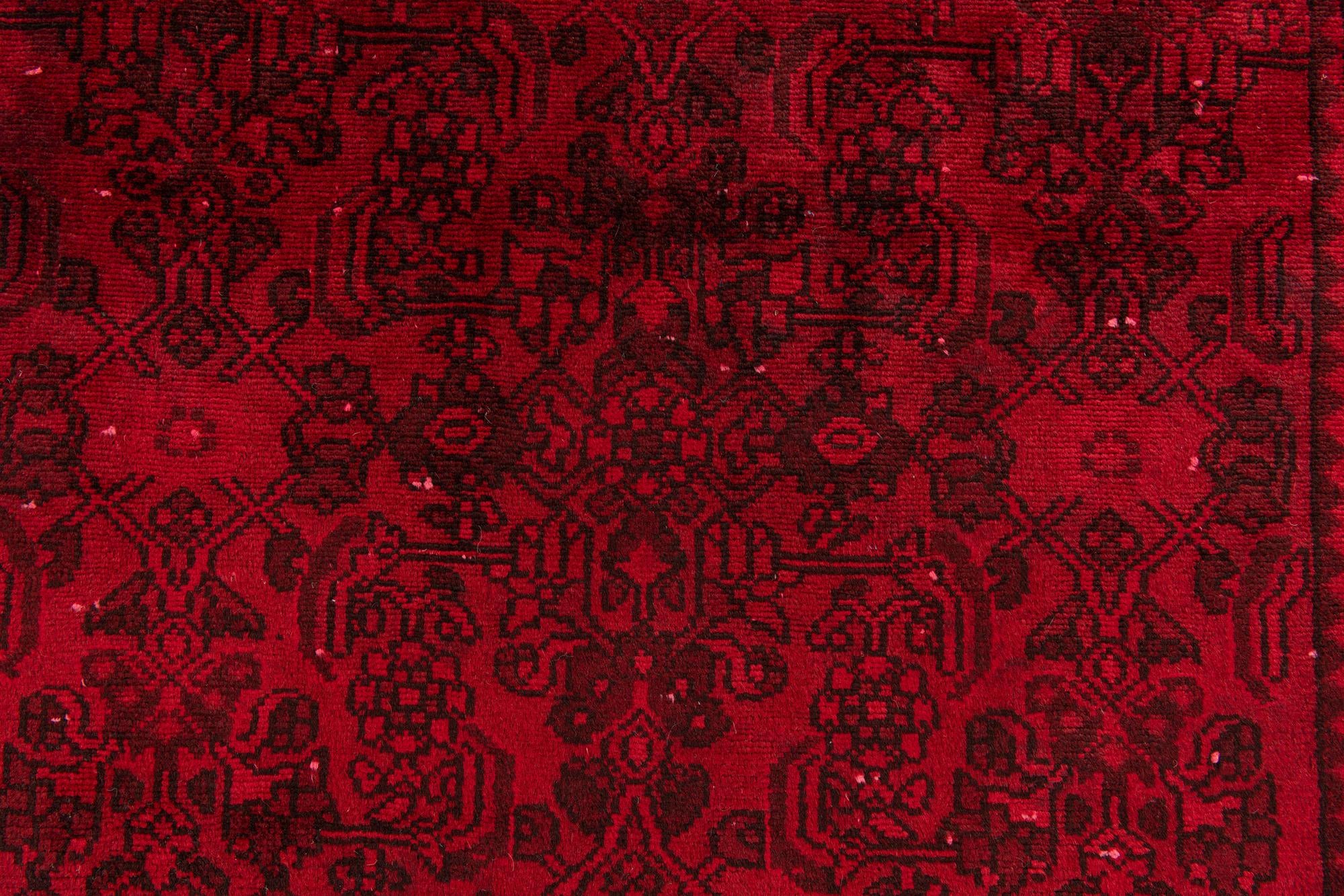 3' 9 x 9' 5 Hand Knotted Ultra Vintage Persian Wool Runner Rug