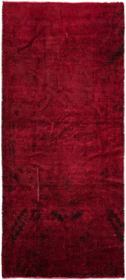 Detail image of 3' 9 x 8' 6 Hand Knotted Ultra Vintage Persian Wool Runner Rug