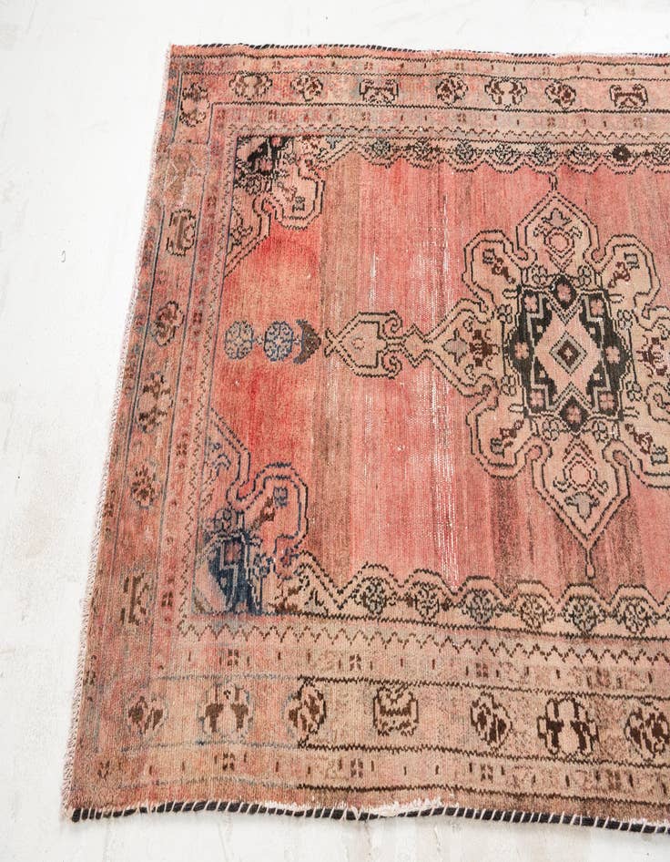 Detail image of 3' 4 x 10'  Hand Knotted Ultra Vintage Persian Wool Runner Rug