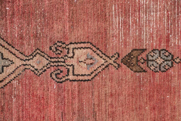 Detail image of 3' 4 x 10' Hand Knotted Ultra Vintage Persian Wool Runner Rug
