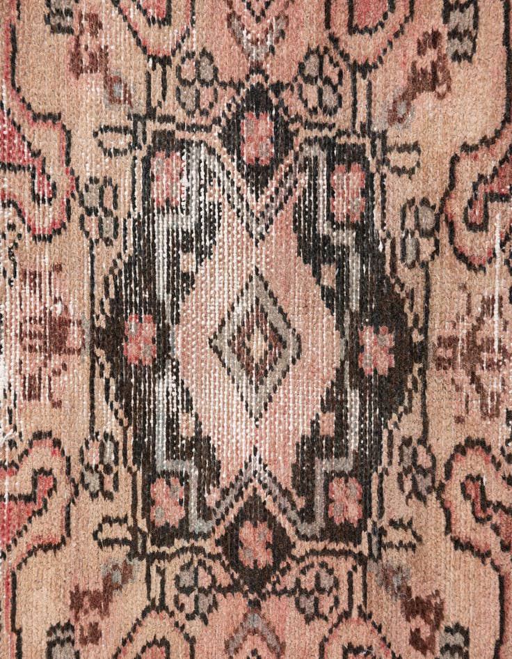 Detail image of 3' 4 x 10'  Hand Knotted Ultra Vintage Persian Wool Runner Rug