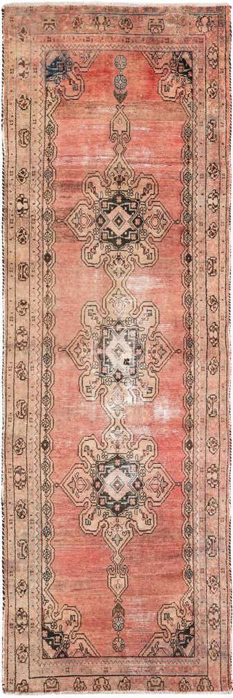 3' 4 x 10' Hand Knotted Ultra Vintage Persian Wool Runner Rug