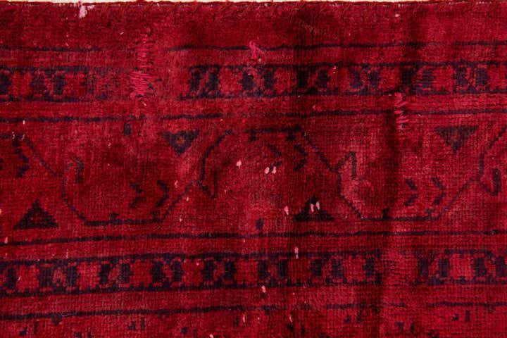 3' 9 x 9' 7 Hand Knotted Ultra Vintage Persian Wool Runner Rug